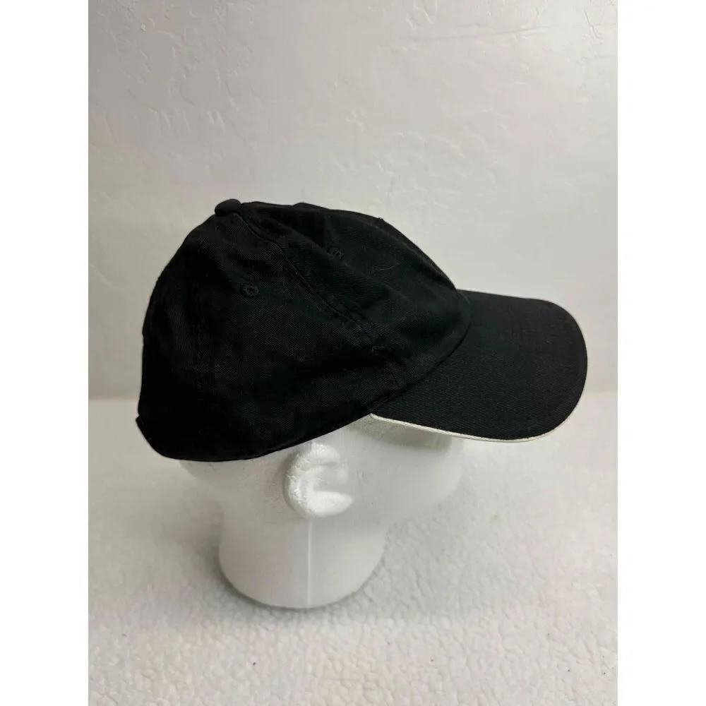 Adidas Black Baseball Cap Adjustable White Emblem Unisex One‎ Size